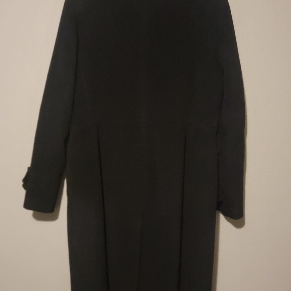 Talbots Trench Coat Wool Angora Rabbit Hair Viscose Blend Size 14 L/XL Old Money - Picture 2 of 7